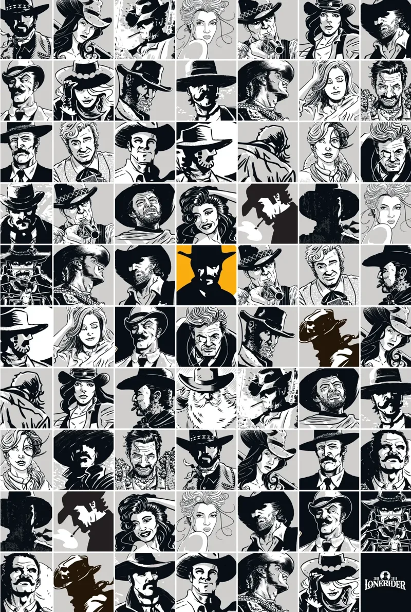 The headshots wall: the Lonerider cast of characters