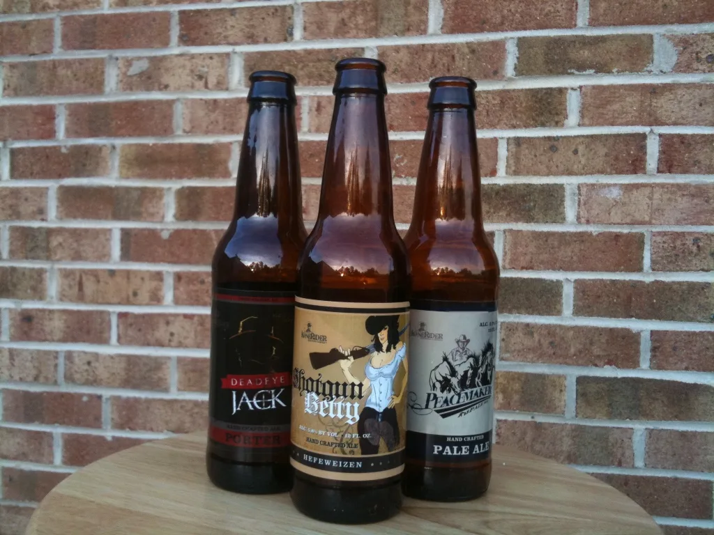 Deadeye Jack, Shotgun Betty and Peacemaker in the first bottles