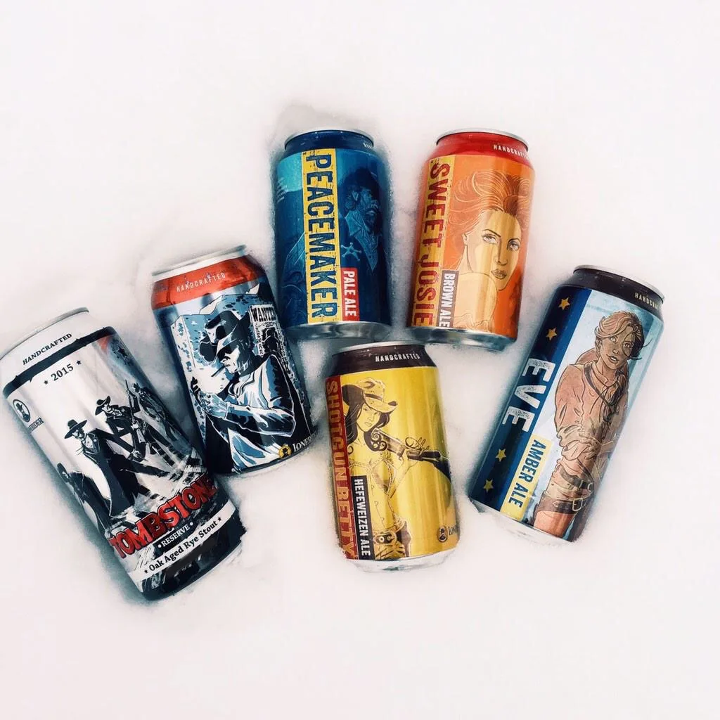 The first Lonerider cans, in the snow