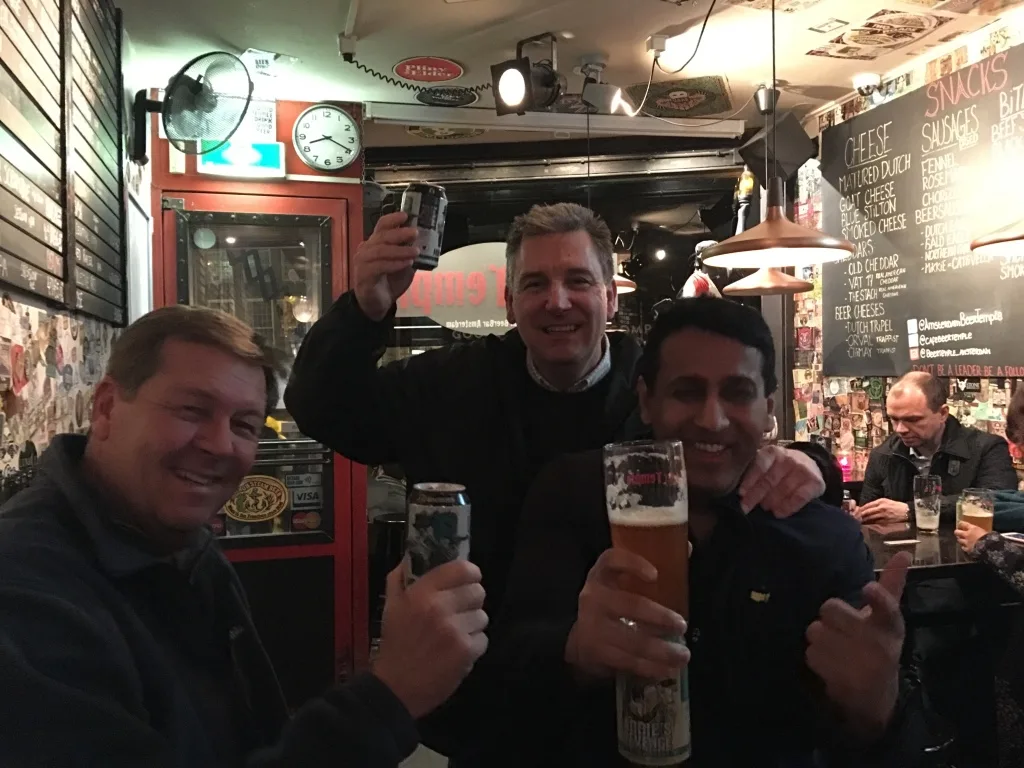 Raising Lonerider cans in Amsterdam
