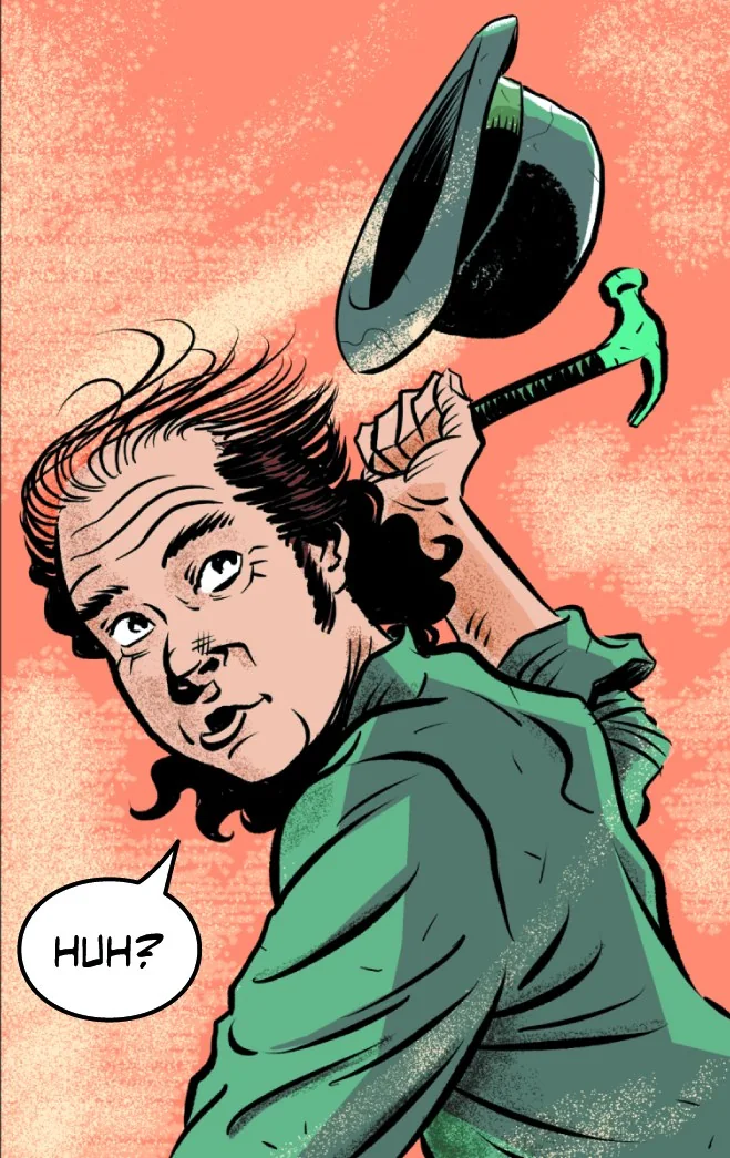 The wind takes the undertaker's hat